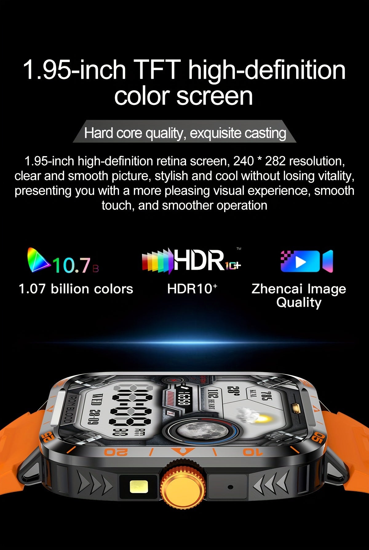 2024 New Smartwatch, IP67, LED Display, for Outdoor Sports,