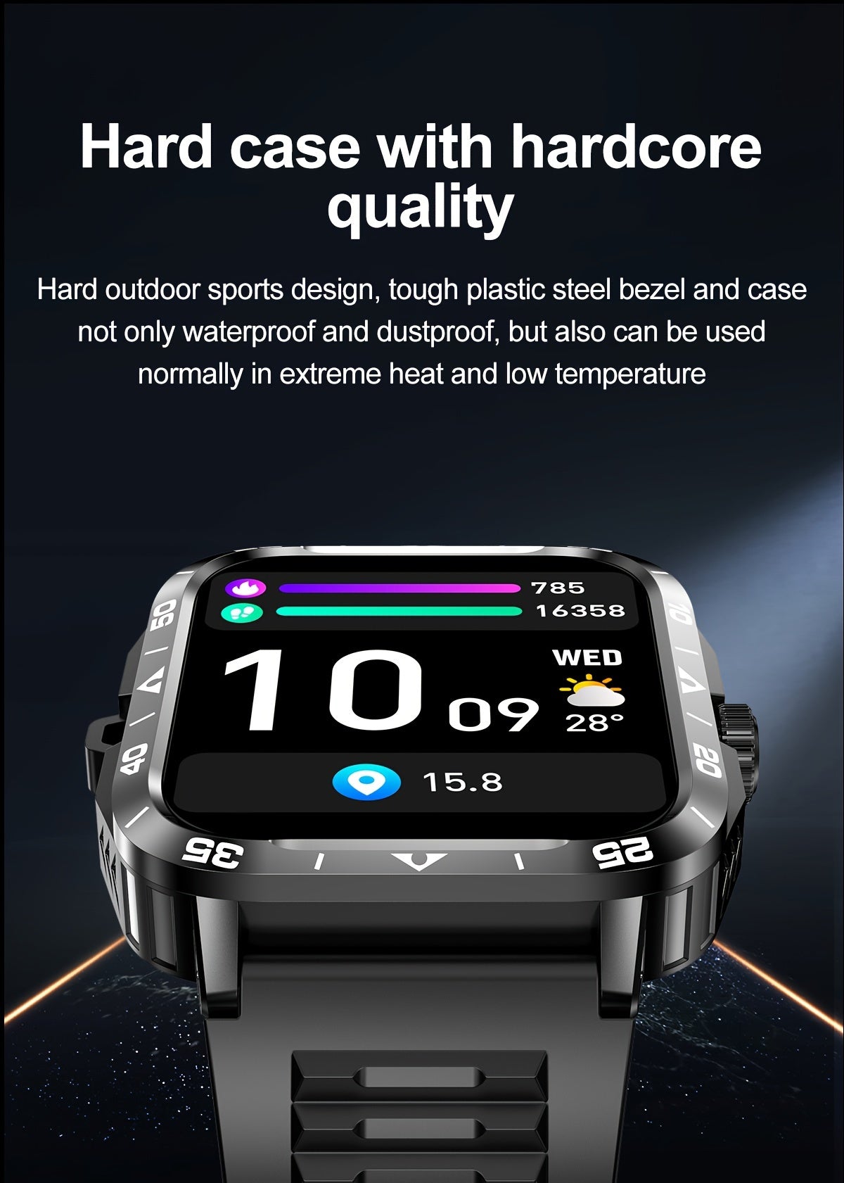 2024 New Smartwatch, IP67, LED Display, for Outdoor Sports,