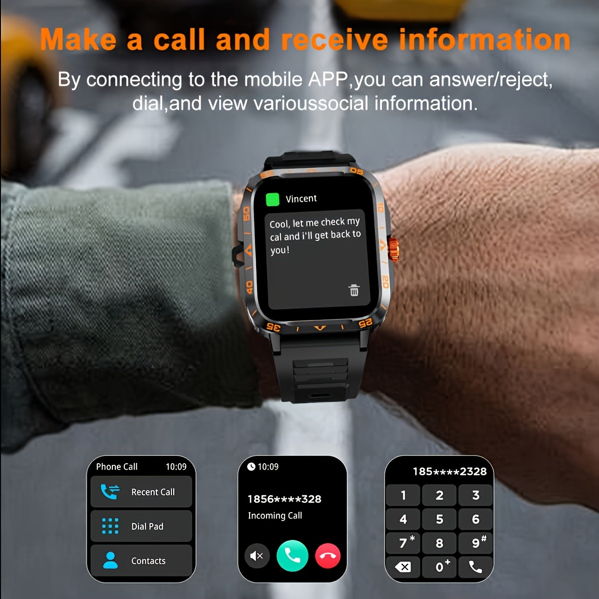 2024 New Smartwatch, IP67, LED Display, for Outdoor Sports,
