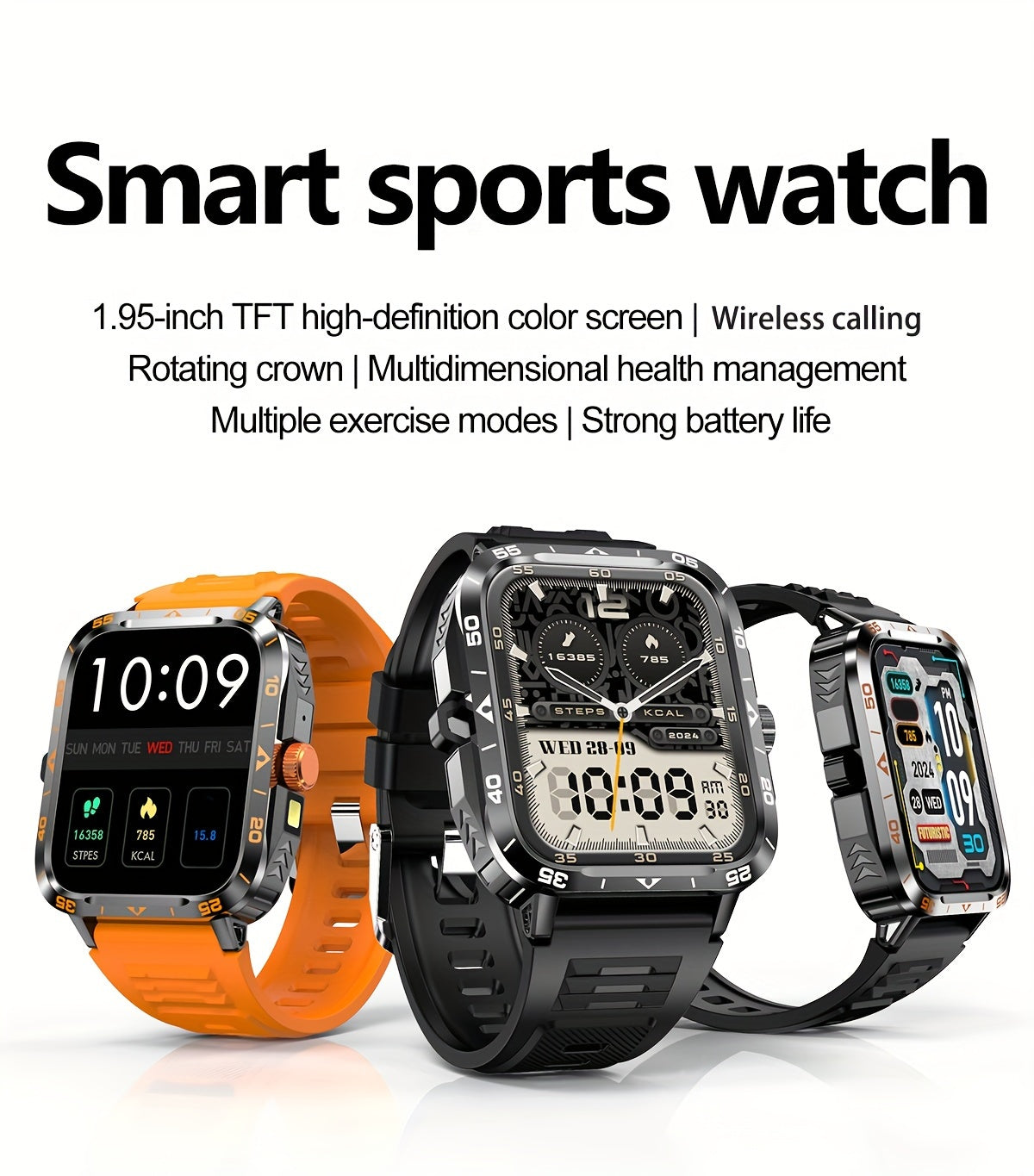2024 New Smartwatch, IP67, LED Display, for Outdoor Sports,