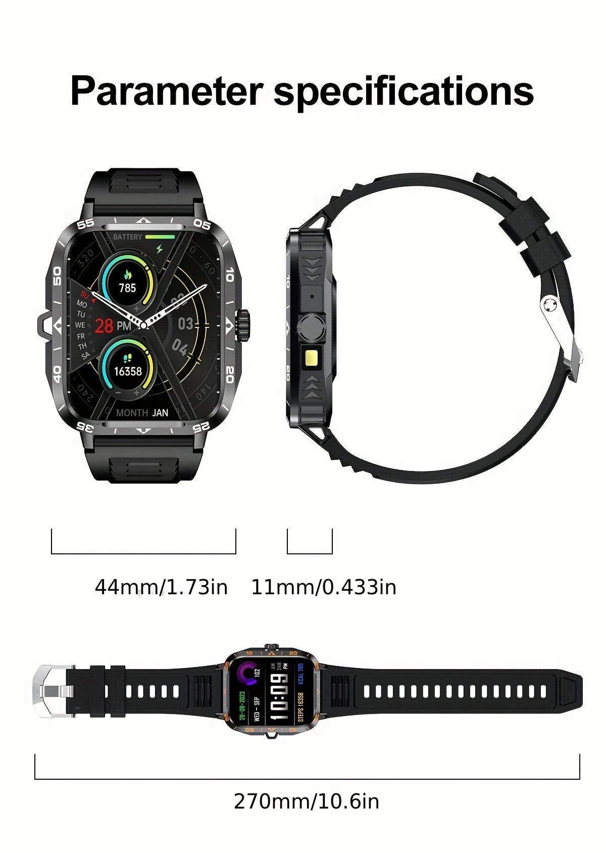 2024 New Smartwatch, IP67, LED Display, for Outdoor Sports,