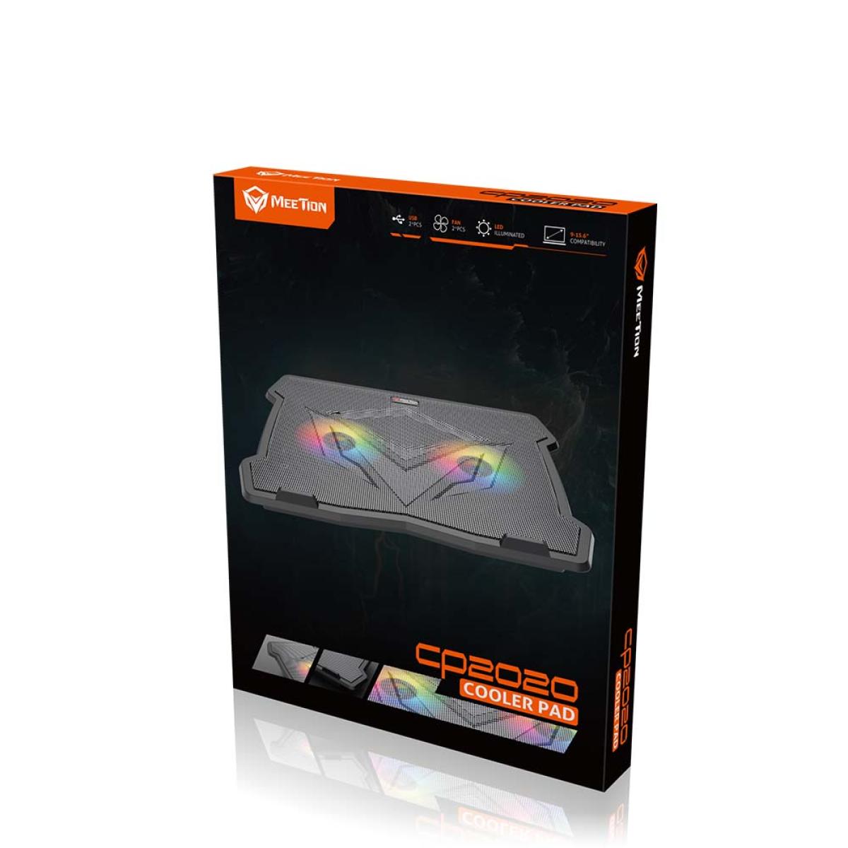 Meetion CP2020 2 Fans LED Gaming Cooling Pad