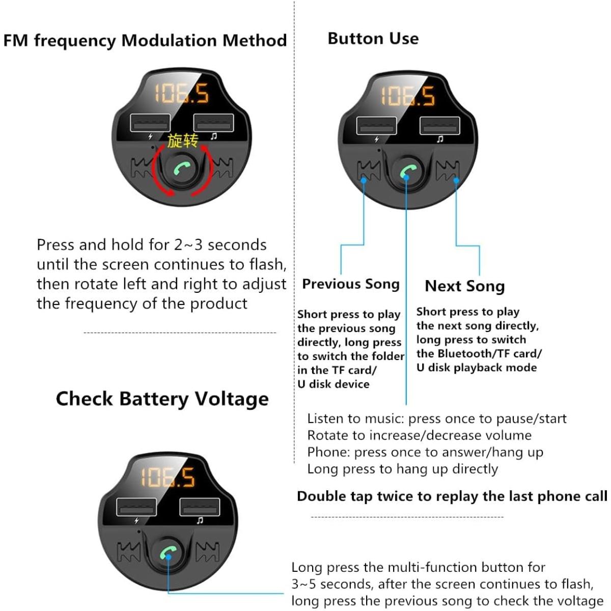 HAING T66 Wireless Car FM Transmitter