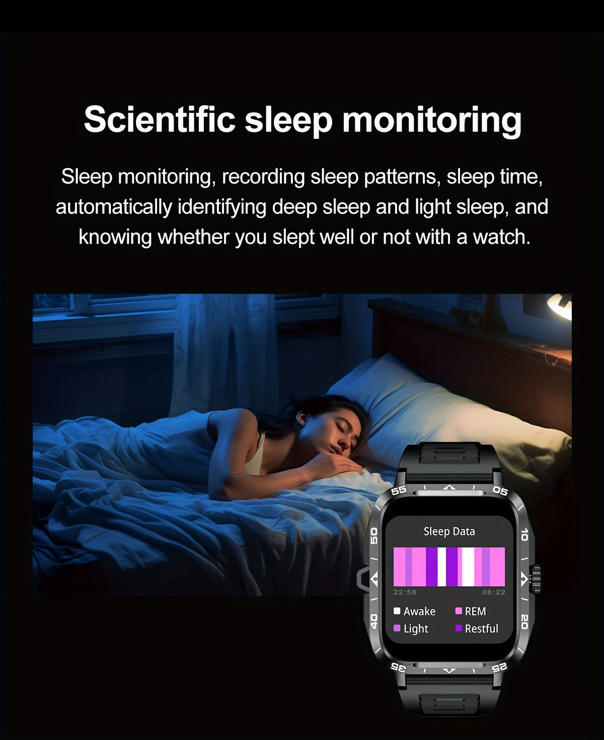 2024 New Smartwatch, IP67, LED Display, for Outdoor Sports,