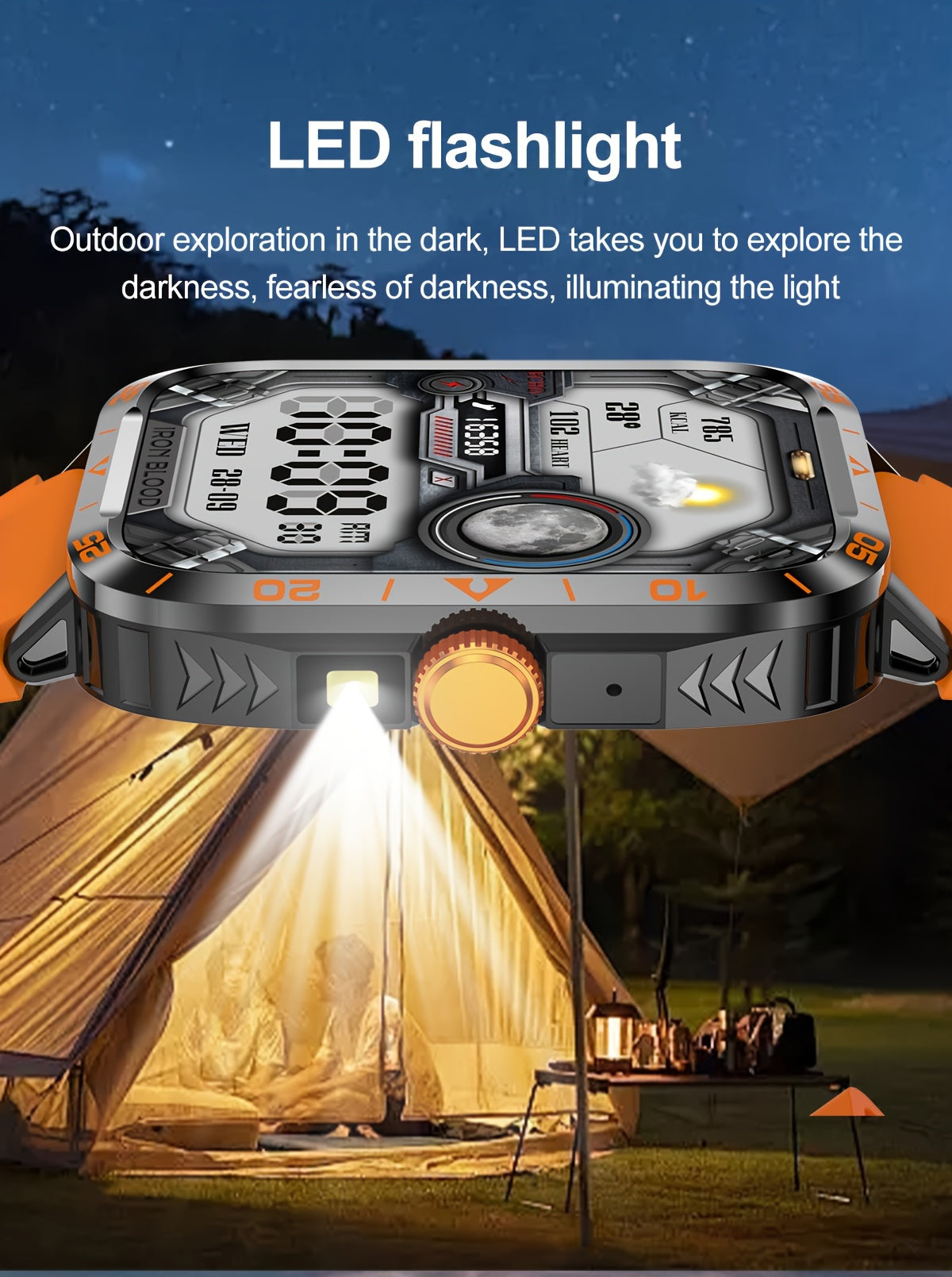 2024 New Smartwatch, IP67, LED Display, for Outdoor Sports,