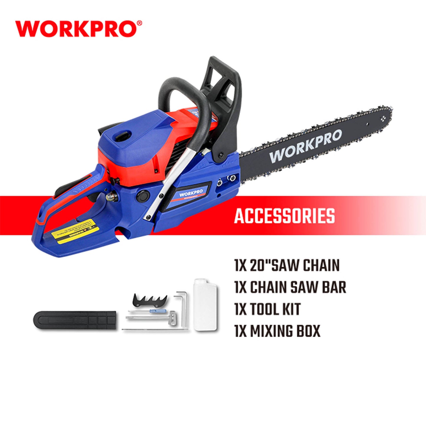 WorkPro 52cc Gasoline chain saw