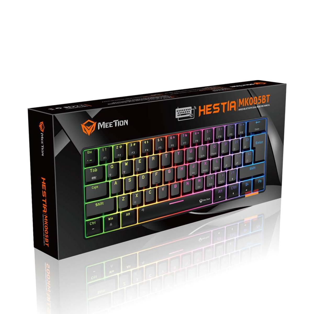 Meetion MK005BT Hestia RGB 60% Mechanical Dual Mode Gaming Keyboard
