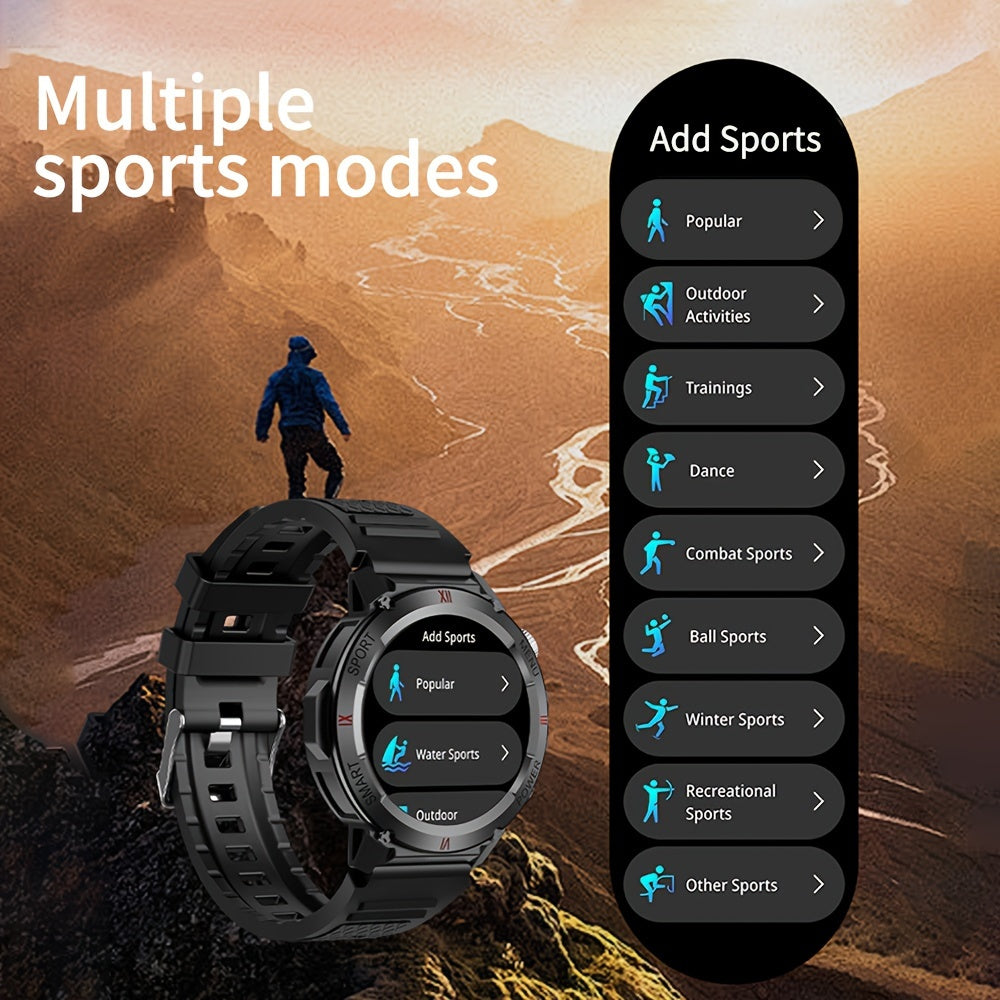 LIFEBEE Sports Smart Watch for Men: LED Lighting, Answer/Make Calls, Outdoor Sports Watch, Pedometer & Smart Watch with 100+ Exercise Modes, Pedometer, Distance, Calories, Activity Monitor, Workout Companion, Stylish Wearable