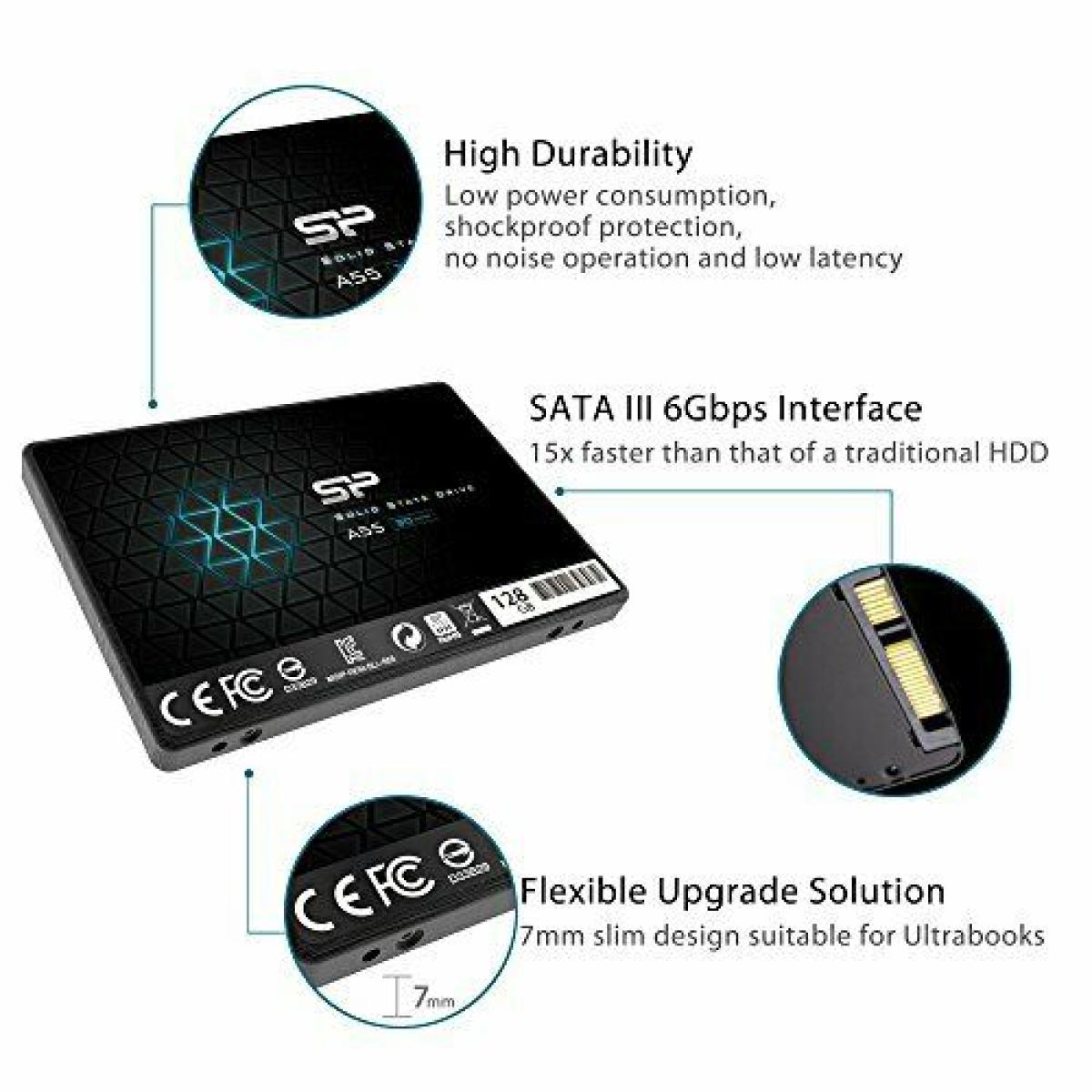 Silicon Power 128GB SSD 3D NAND SATA III 2.5