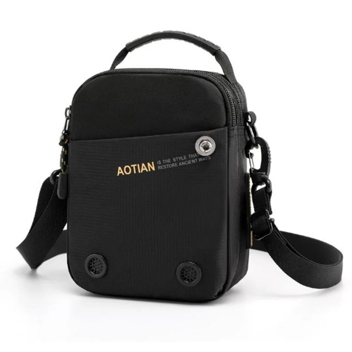 AoTian 8354 Men's Shoulder Crossbody Bag -Black