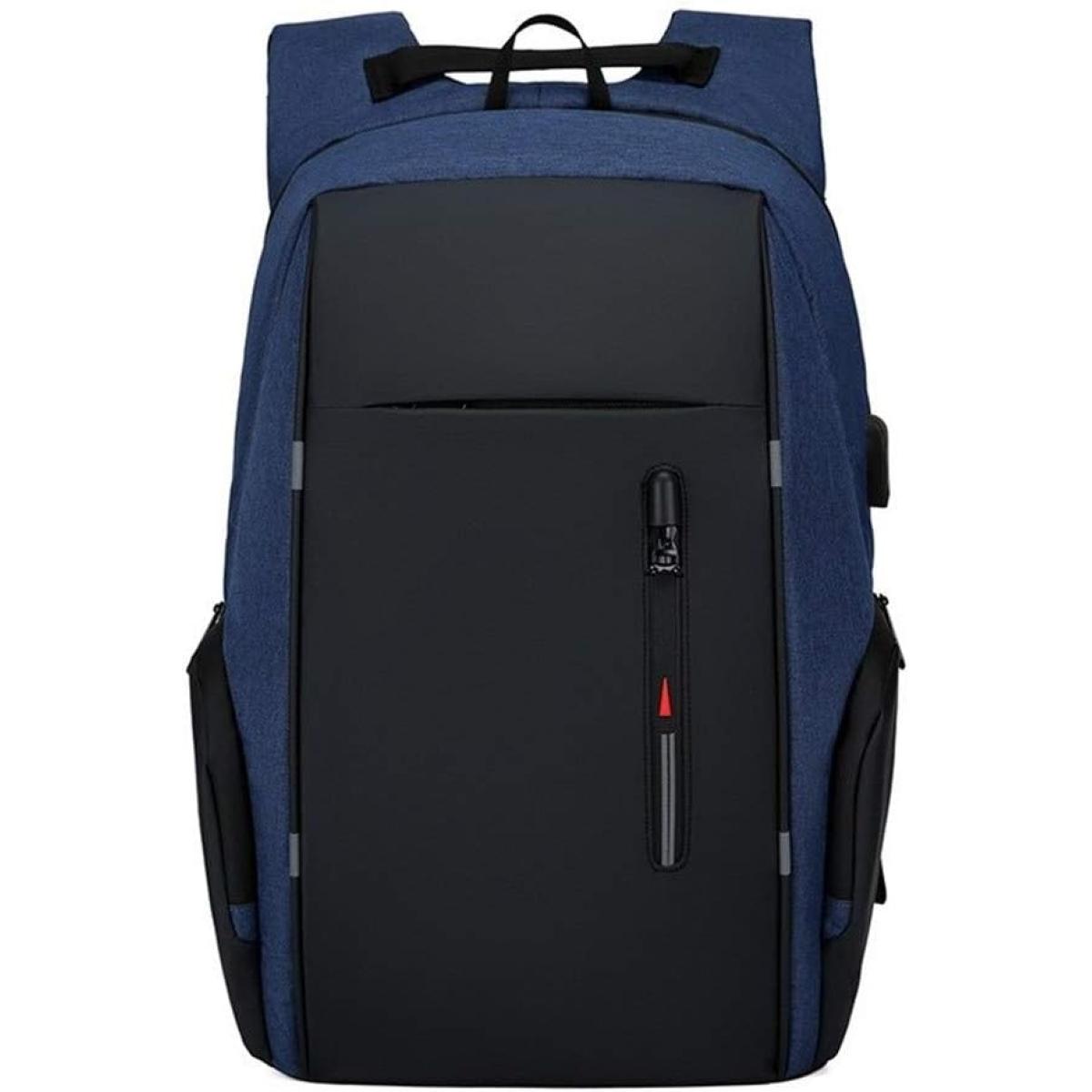 S003 15.6" USB Casual Business Laptop Backpack -Navy