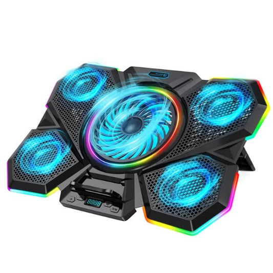 COOLCOLD RGB Gaming 5 fans Laptop Cooling Pad