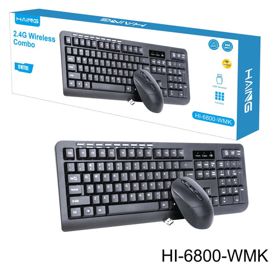 HAING HI-6800-WMK 2.4G Wireless Keyboard & Mouse Combo