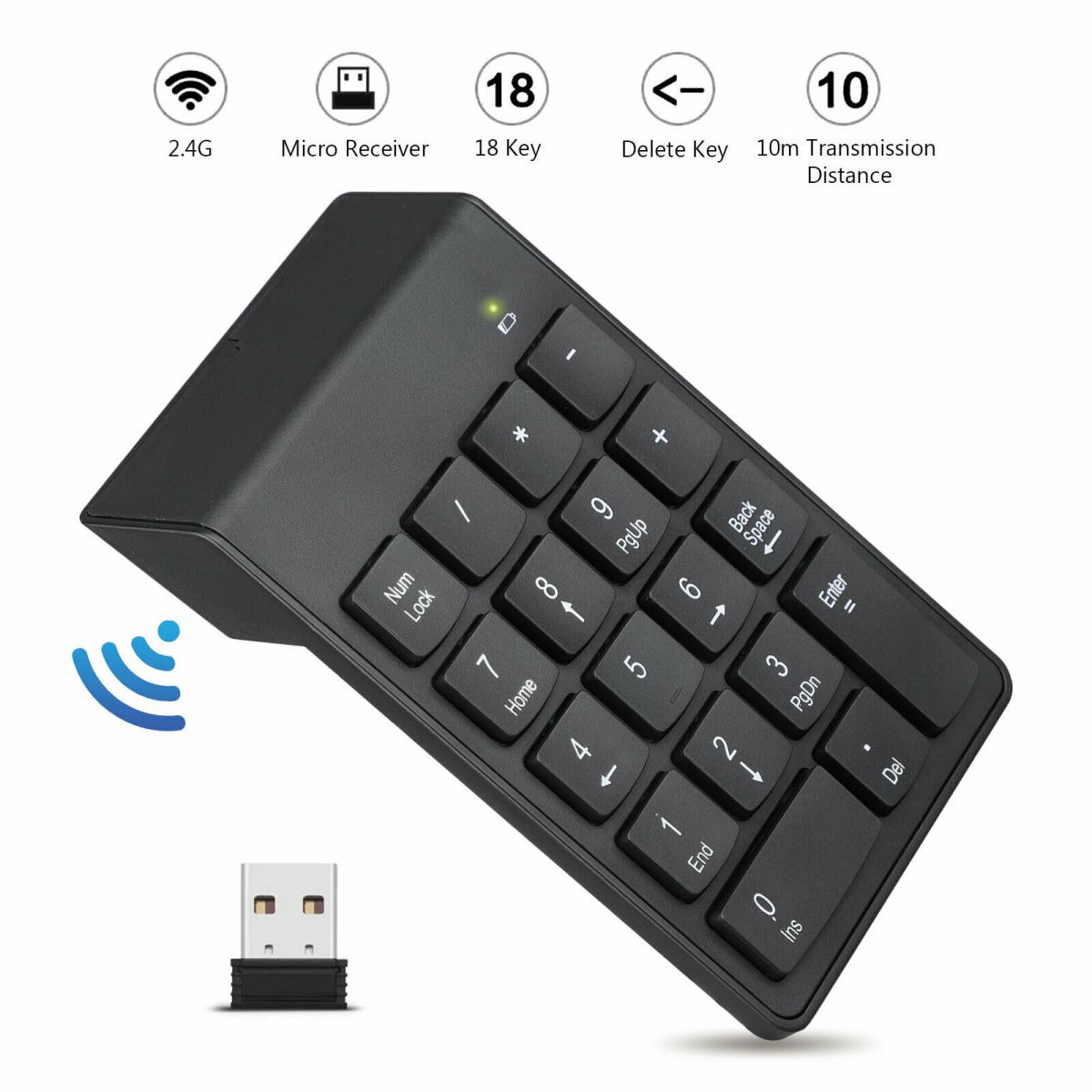 USB Wireless Mini Numeric Keypad