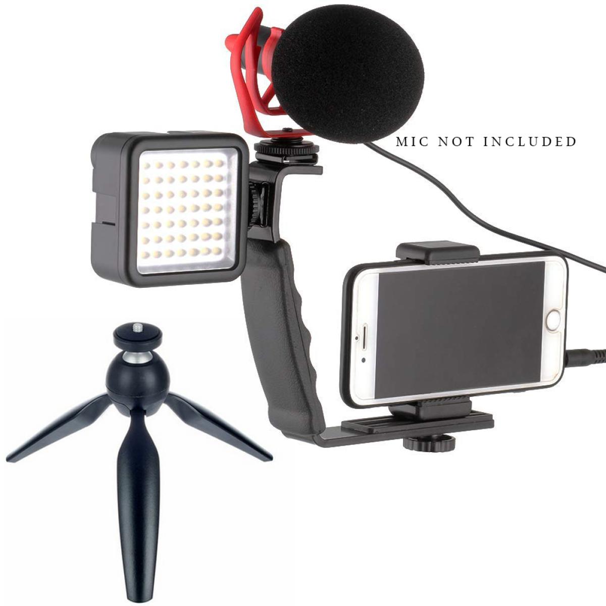 Smartphone Vlogging Kit - included L Shape tripod for Gimbal, Flash Light