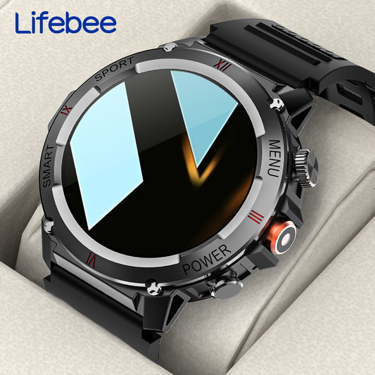 LIFEBEE Sports Smart Watch for Men: LED Lighting, Answer/Make Calls, Outdoor Sports Watch, Pedometer & Smart Watch with 100+ Exercise Modes, Pedometer, Distance, Calories, Activity Monitor, Workout Companion, Stylish Wearable