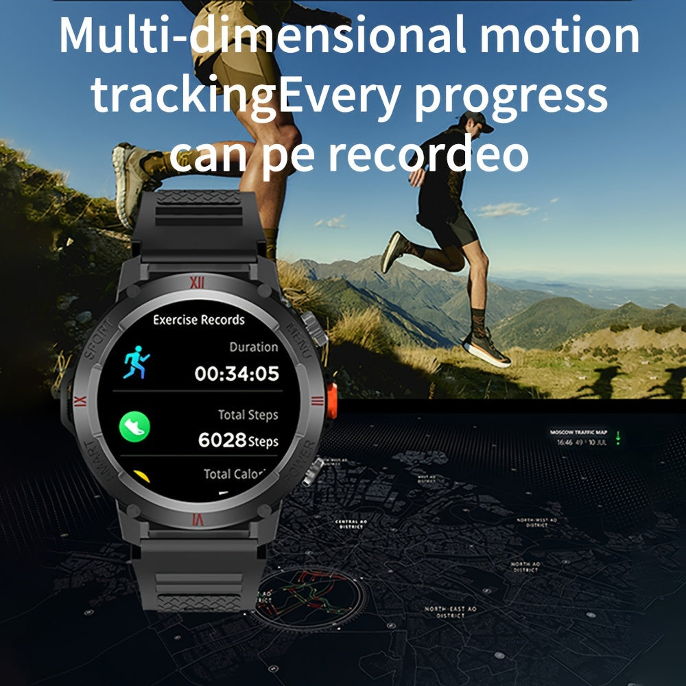 LIFEBEE Sports Smart Watch for Men: LED Lighting, Answer/Make Calls, Outdoor Sports Watch, Pedometer & Smart Watch with 100+ Exercise Modes, Pedometer, Distance, Calories, Activity Monitor, Workout Companion, Stylish Wearable