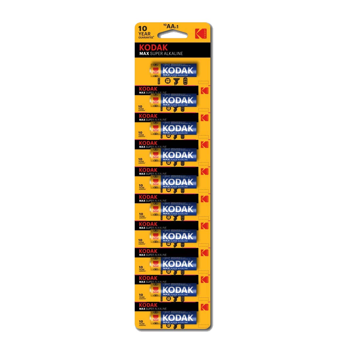 Kodak Max Super Alkaline AA Batteries (Pack Of 10)